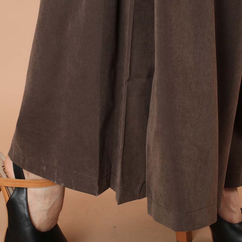 Plus size spring Summer Women solid Wide Leg Loose Dress Pants Female Casual Skirt Trousers Capris Culottes