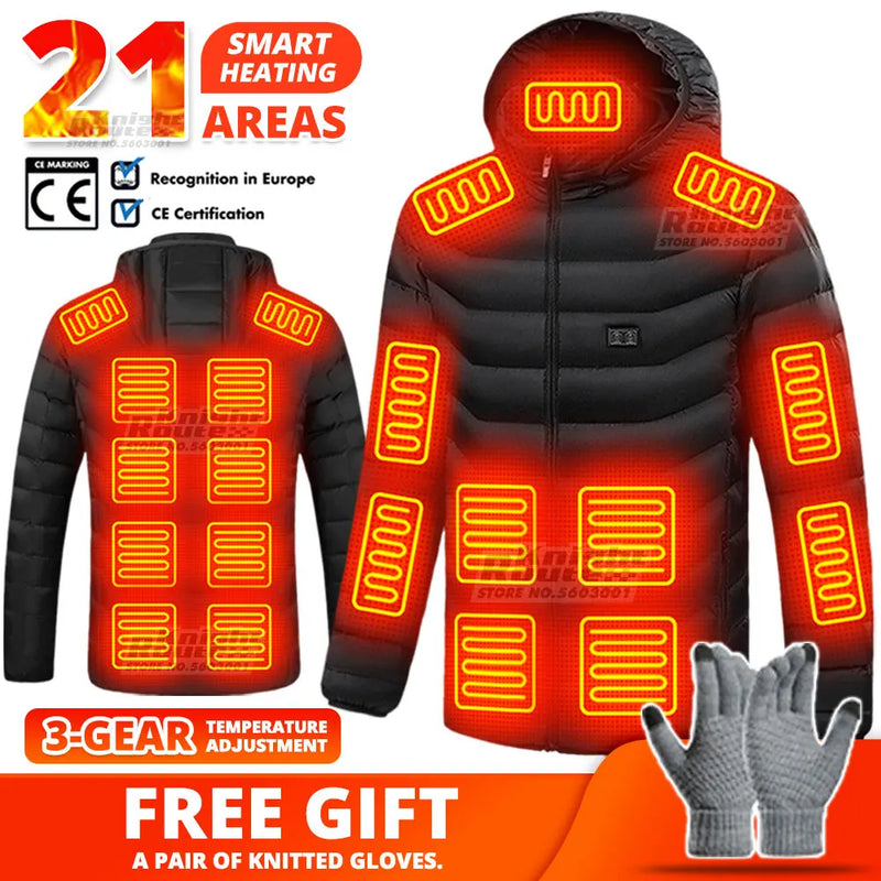 Heated Jacket  21 Area USB self warming.