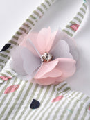 Printed Spaghetti Strap Flower Decor Dress