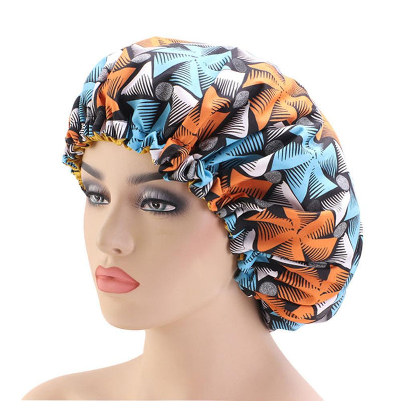 African Floral Print Satin Night Sleep Bonnet