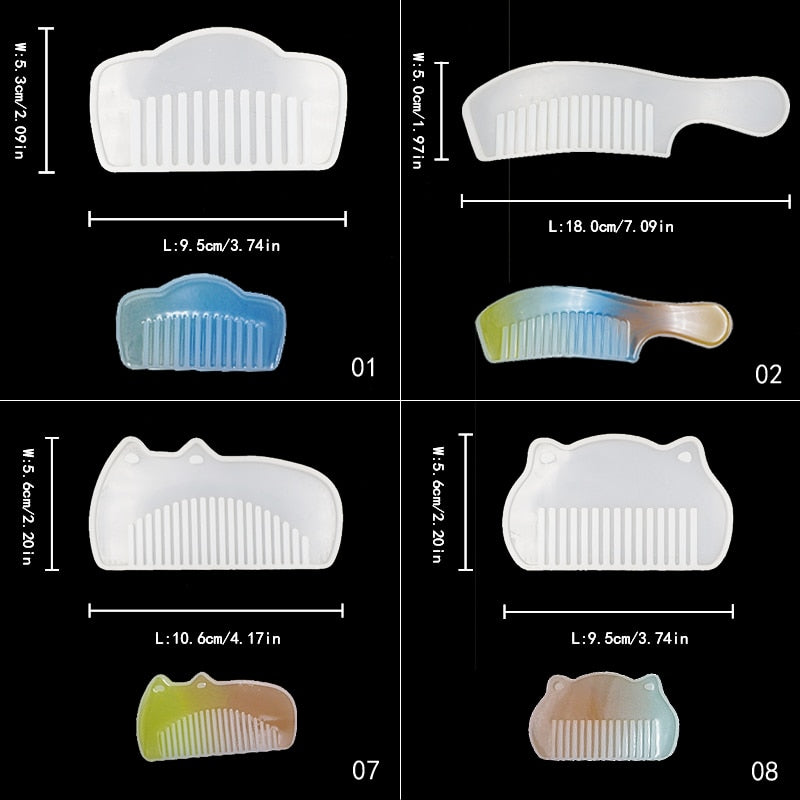 Silicone Comb Mold Resin DIY Casting