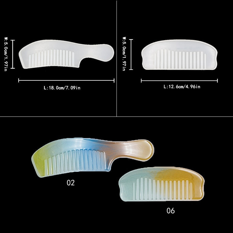 Silicone Comb Mold Resin DIY Casting