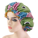 African Floral Print Satin Night Sleep Bonnet