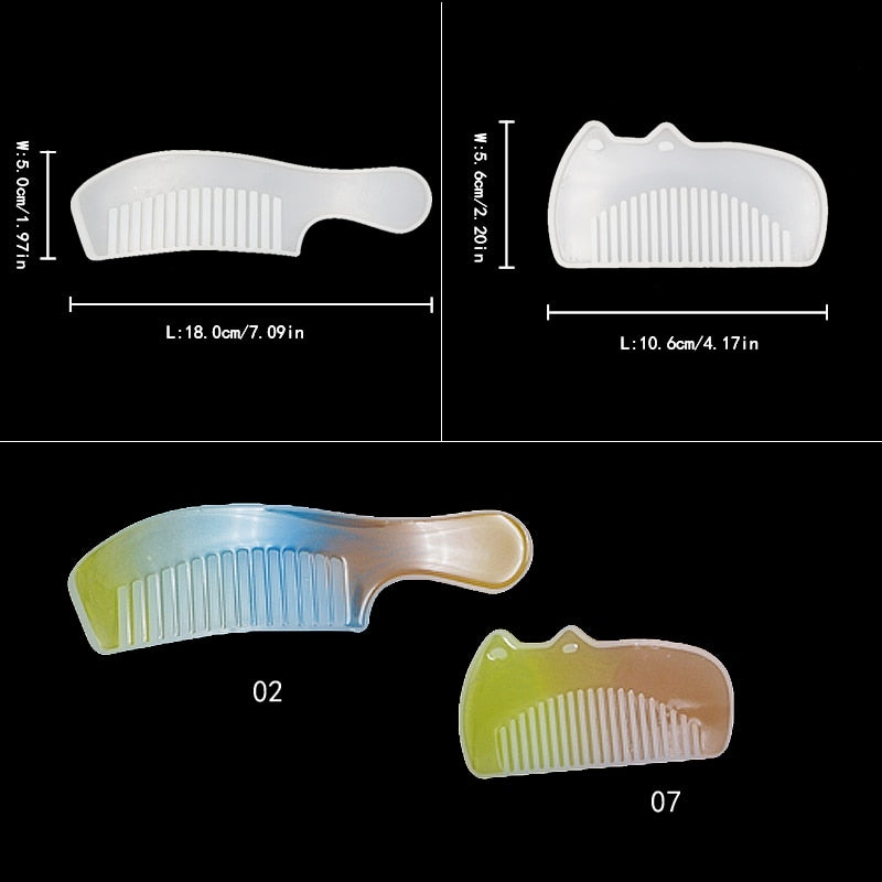 Silicone Comb Mold Resin DIY Casting