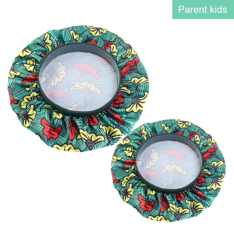 2 pcs/ set Satin Bonnet Sleep Cap Mommy and Me