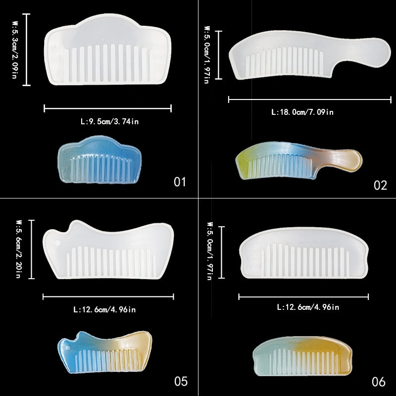 Silicone Comb Mold Resin DIY Casting