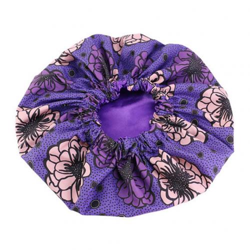 African Floral Print Satin Night Sleep Bonnet