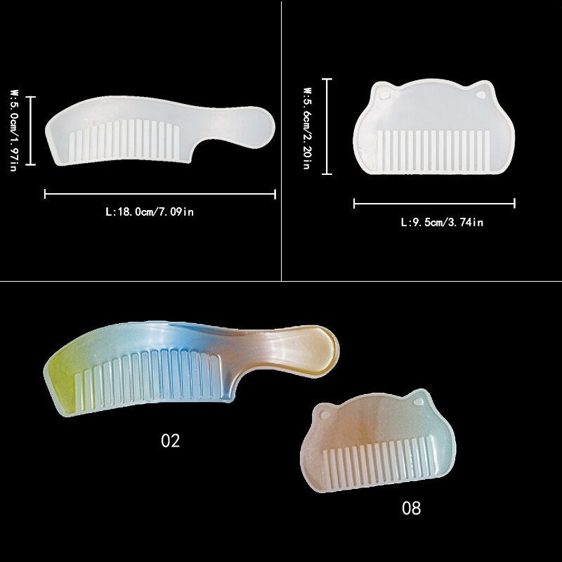 Silicone Comb Mold Resin DIY Casting