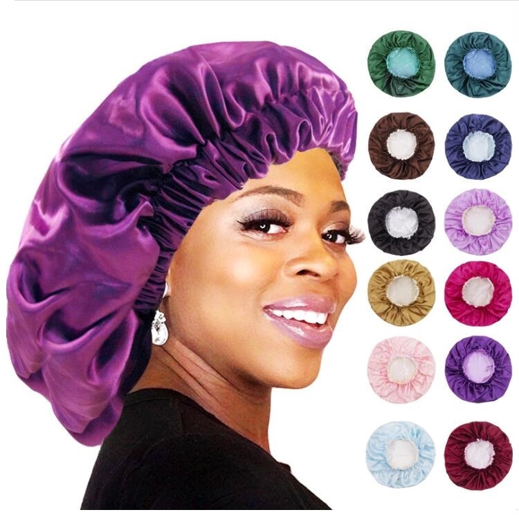 Solid Color Reversible Silky Satin Bonnet