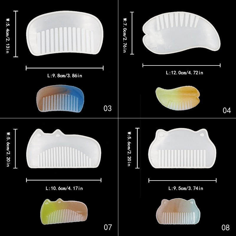 Silicone Comb Mold Resin DIY Casting