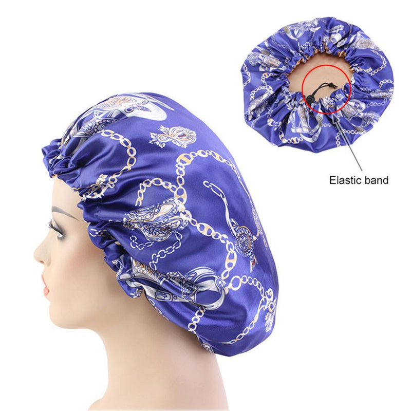 African Floral Print Satin Night Sleep Bonnet