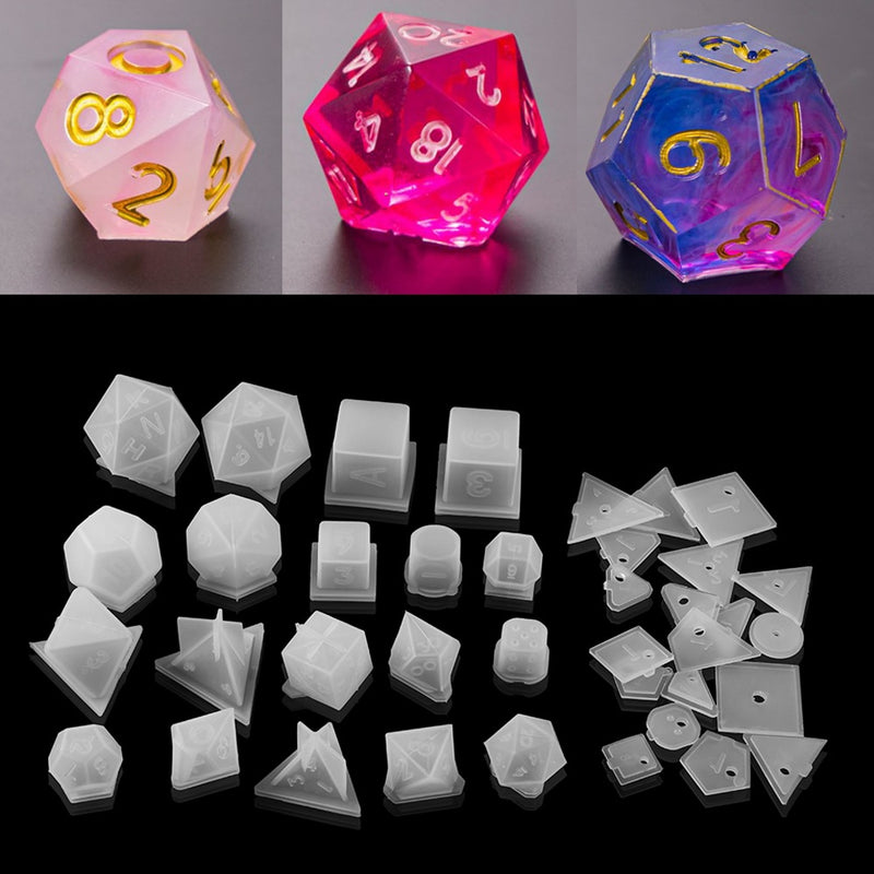 19 Shapes Dice Epoxy Resin Molds