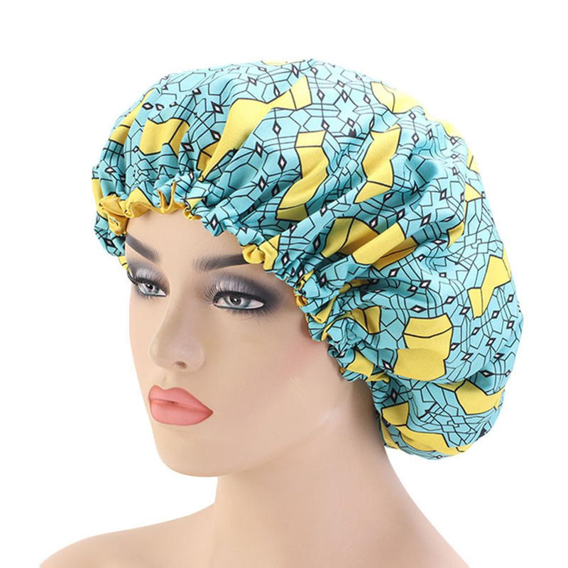 African Floral Print Satin Night Sleep Bonnet