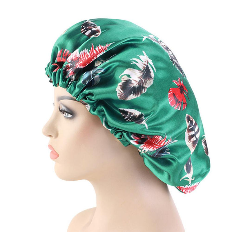 African Floral Print Satin Night Sleep Bonnet