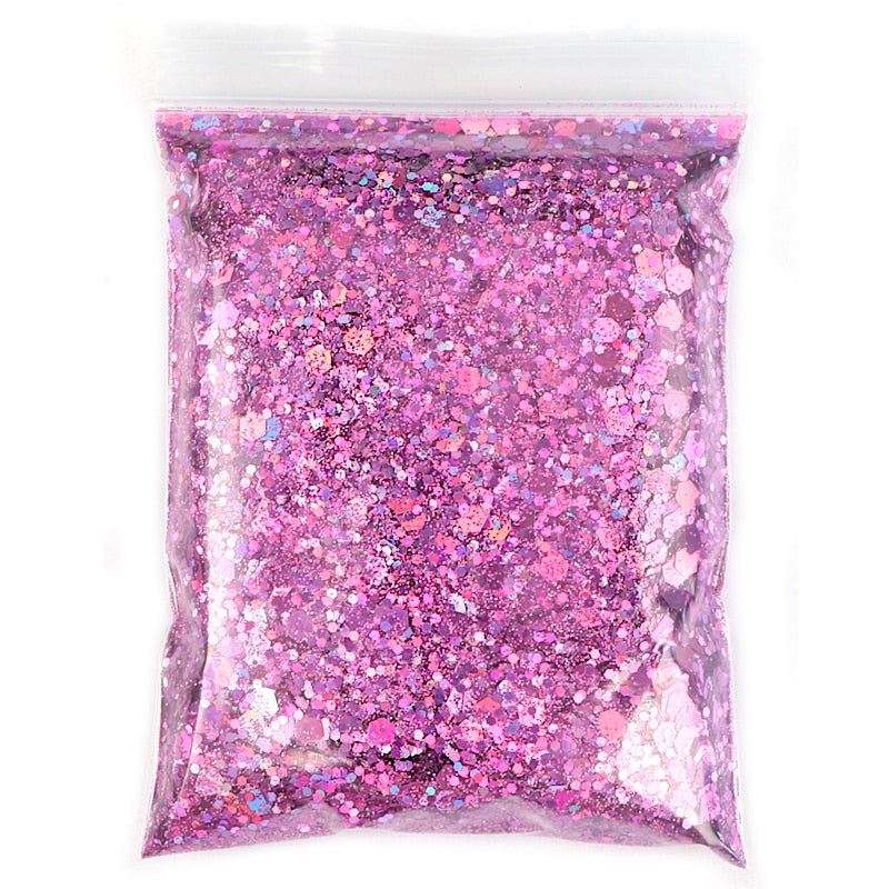 Holographic Mixed Hexagon Shape Chunky Glitter