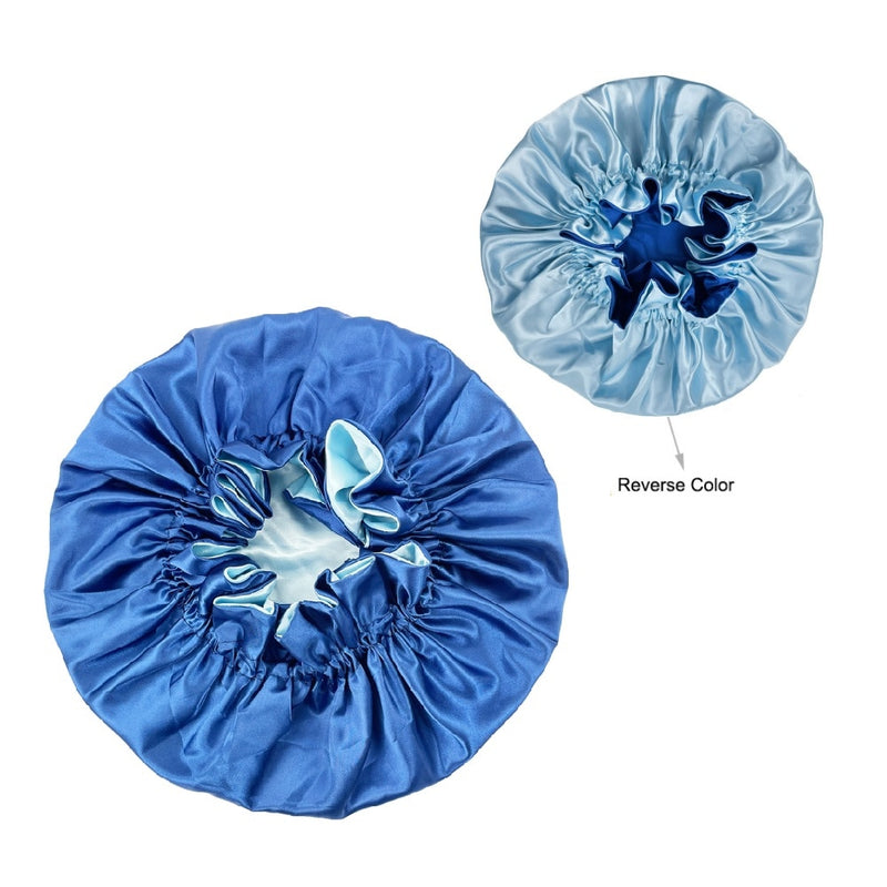 Solid Color Reversible Silky Satin Bonnet