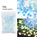 Holographic Mixed Hexagon Shape Chunky Glitter