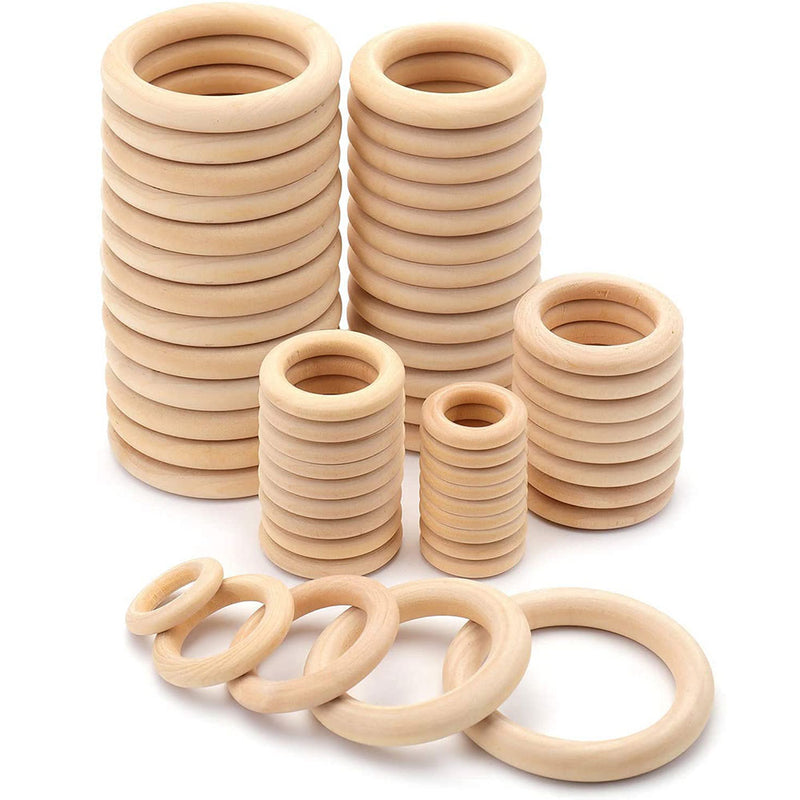 Unfinished Solid Wooden Rings