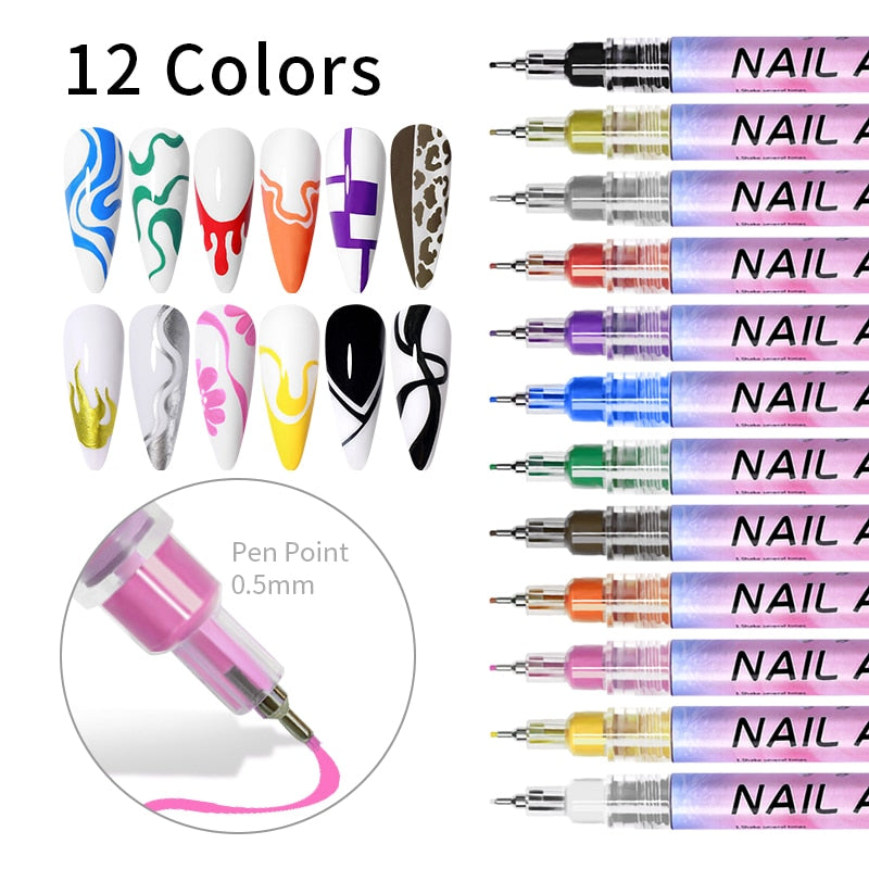 SET Nail Art Drawing Pen