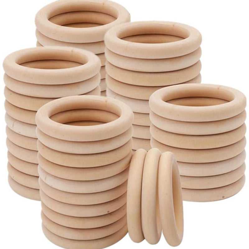 Unfinished Solid Wooden Rings