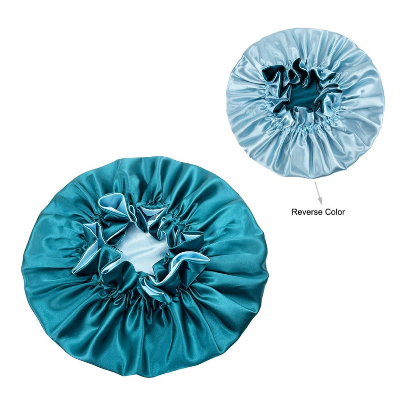 Solid Color Reversible Silky Satin Bonnet