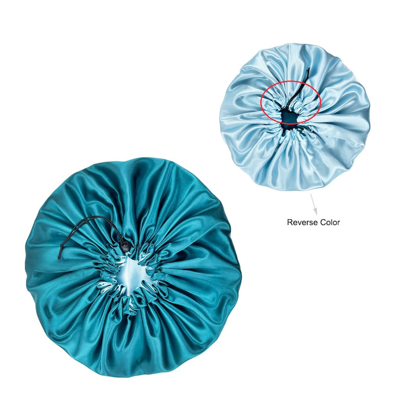 Solid Color Reversible Silky Satin Bonnet