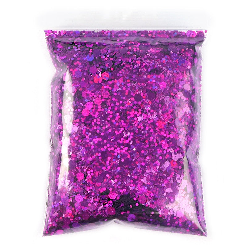 Holographic Mixed Hexagon Shape Chunky Glitter