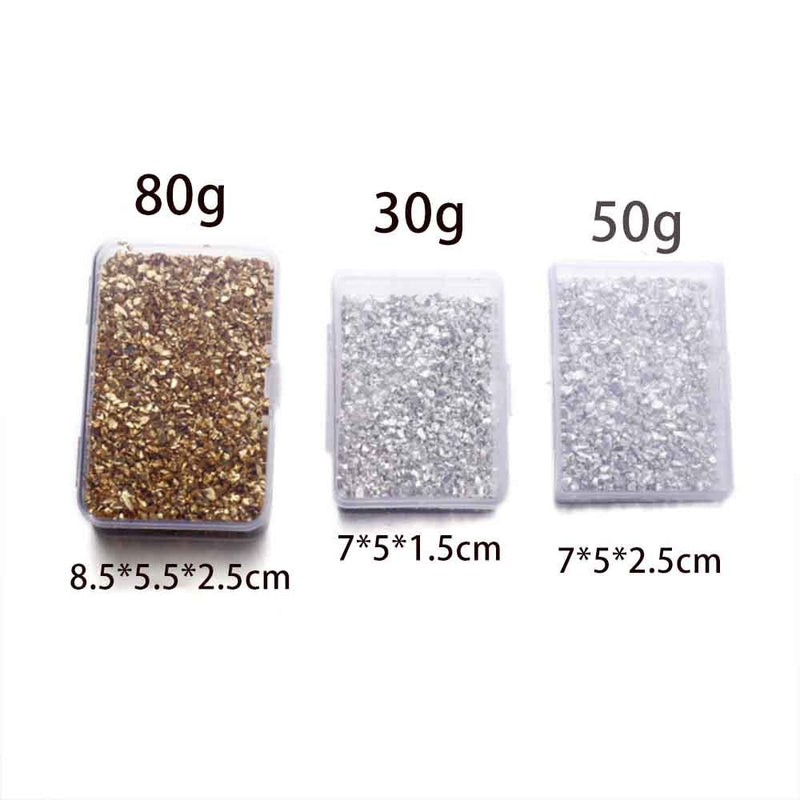 30-80g Crushed Glass Stones