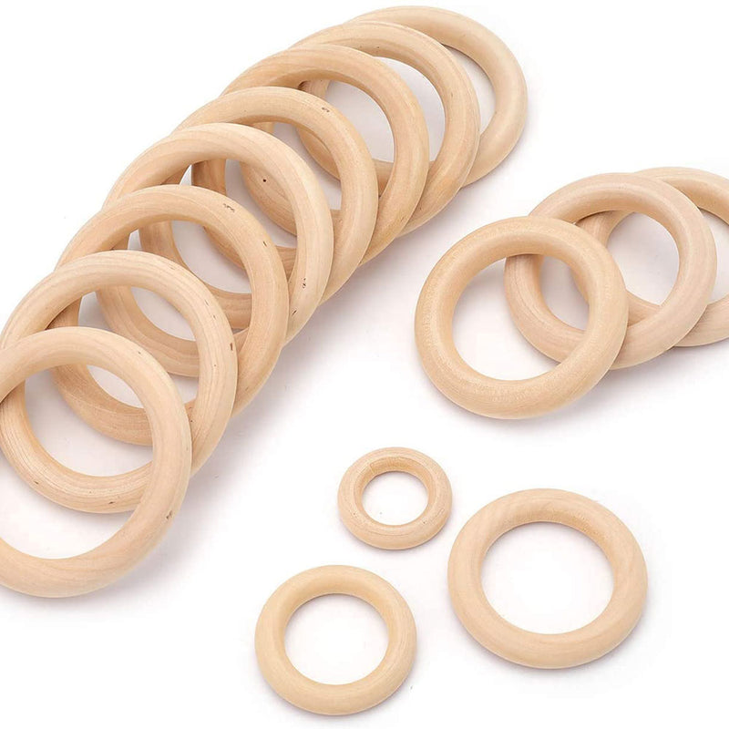 Unfinished Solid Wooden Rings