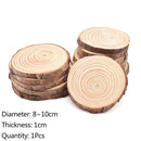 3-12cm Thick Natural Pine Round Unfinished Wood Slices
